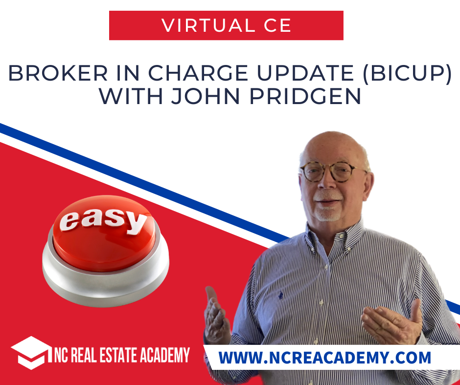 Broker in Charge Update (BICUP) November 15 2024 (900 AM 100 PM